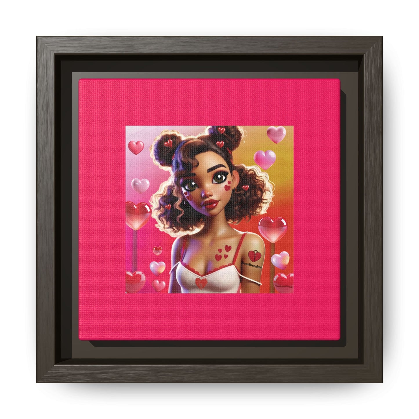 Heartbreaker 2 | Watermelon - Canvas Print, framed matte (multiple sizes/multiple frame colors)