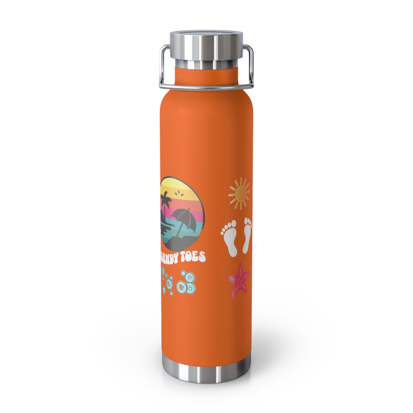 Sandy Toes | Insulated Water Bottle, 22oz (Copper Vacuum)