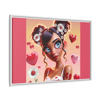 Heartbreaker 1 | Raspberry - Canvas Print, framed matte (multiple sizes/frame colors))