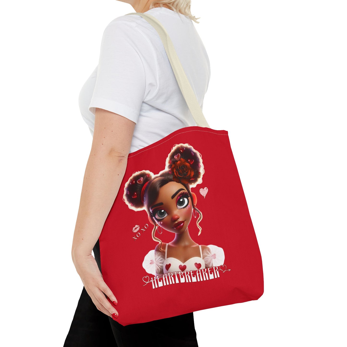 Heartbreaker 3 | Cherry - Tote Bag, two-tone (multiple sizes/handle colors)