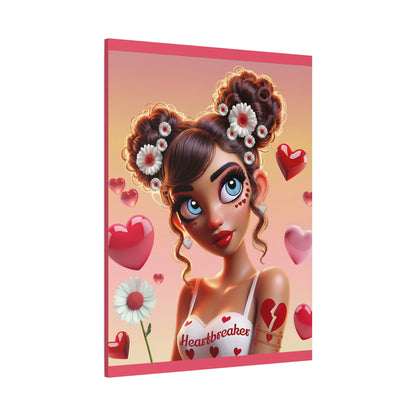 Heartbreaker 1 | Raspberry Matte Canvas Print