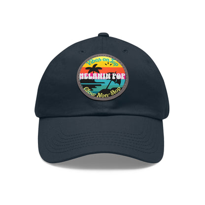 Sandy Toes | Melanin Pop Round Leather Patch Dad Cap (multiple colors)