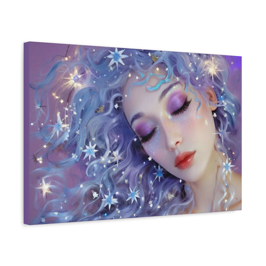 Winter Fantasy2 | Celestial Maiden Slumber, Matte Canvas Print
