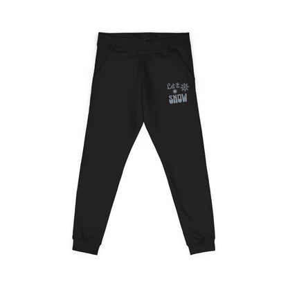 The Cozy Edit2 | Embroidered "Let It Snow" Fleece Lounge Joggers (multiple colors)