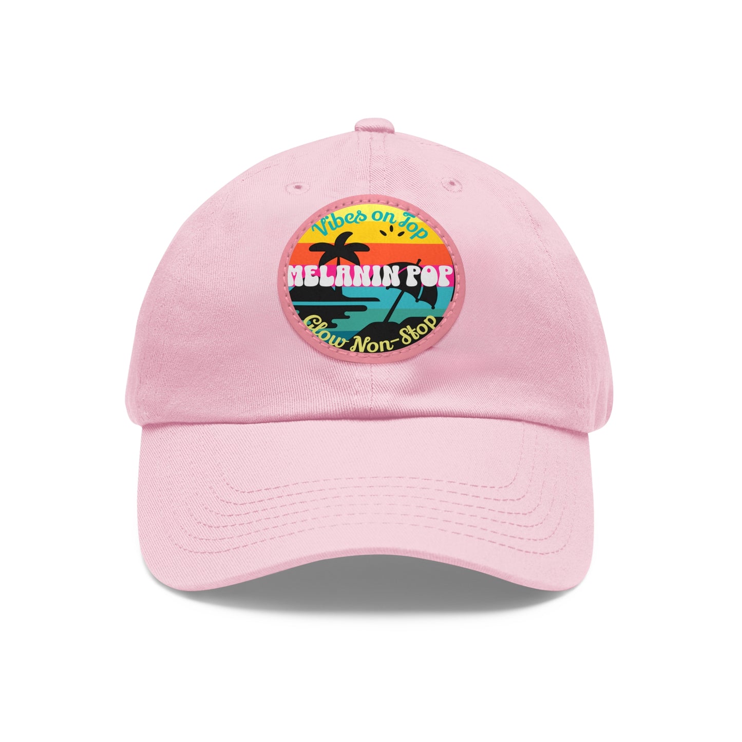 Sandy Toes | Melanin Pop Round Leather Patch Dad Cap (multiple colors)