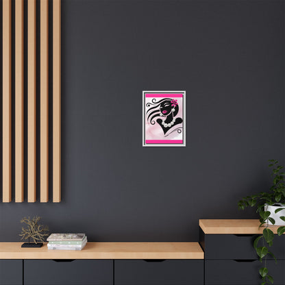 Pearls & Curls 6 | Candy Kiss Framed Matte Canvas Wall Art (black or white frame)
