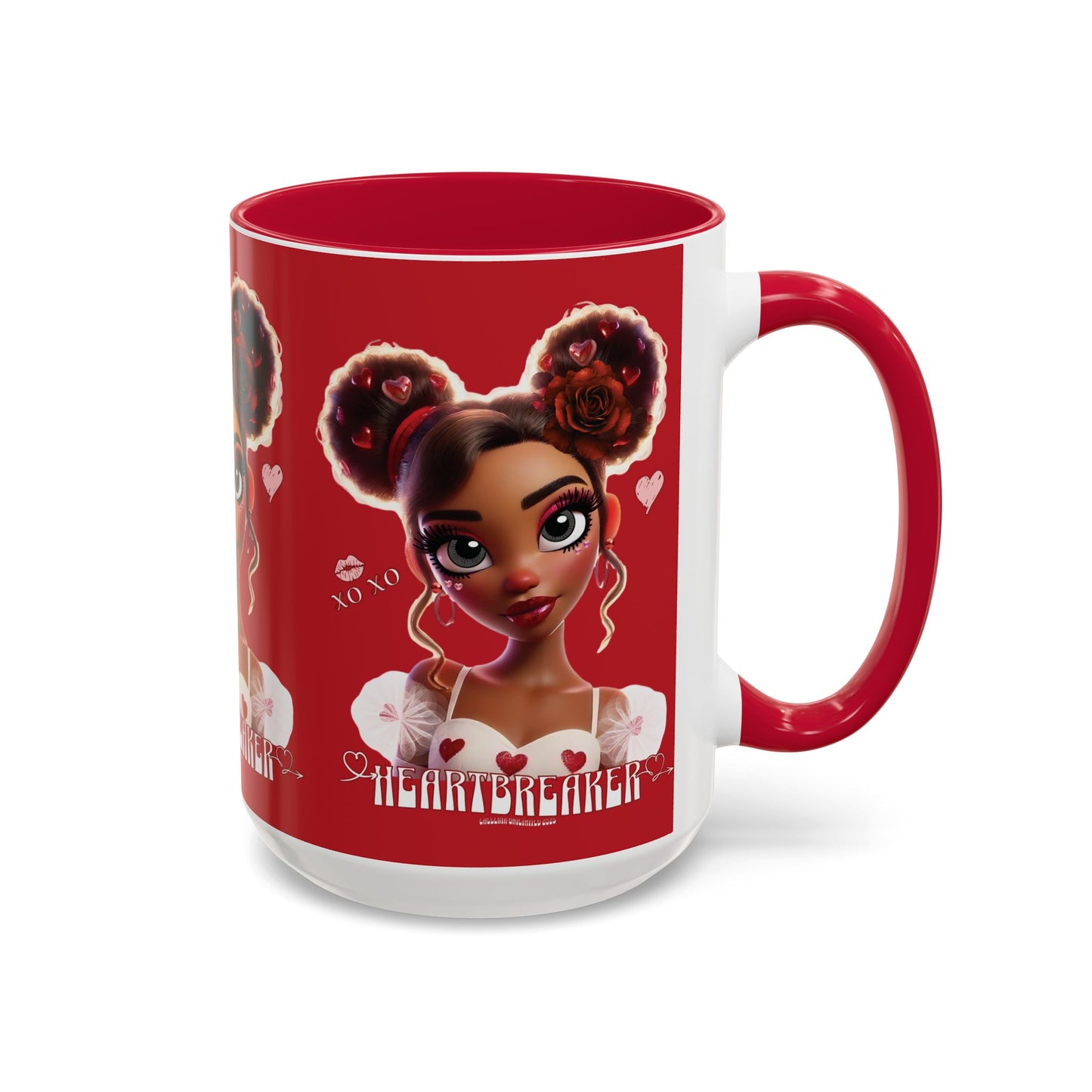 Heartbreaker 3| Cherry - Coffee Mug, two-tone, 15 oz (multiple handle colors)
