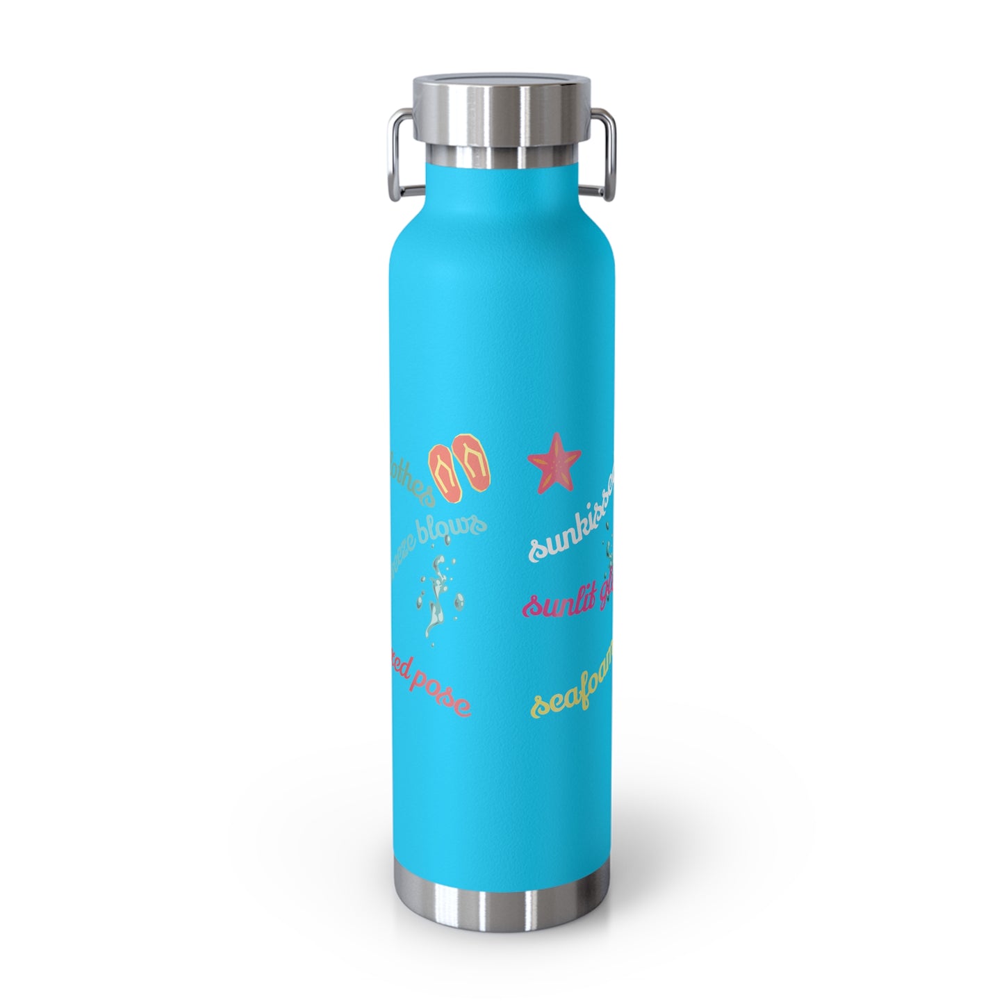 Sandy Toes | Insulated Water Bottle, 22 oz (various colors)