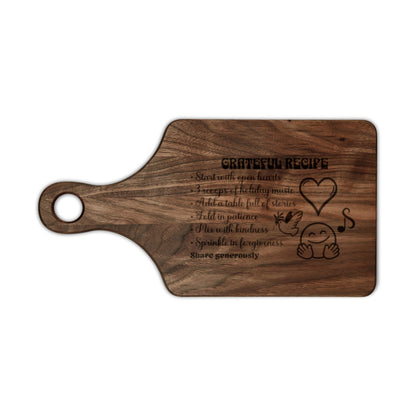 The Cozy Edit4 | "Grateful Recipe" Engraved Wooden Cutting Board (maple or walnut)