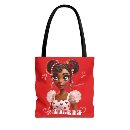 Heartbreaker Girl | Apple - Tote Bag, two-toned (multiple sizes/handle colors)