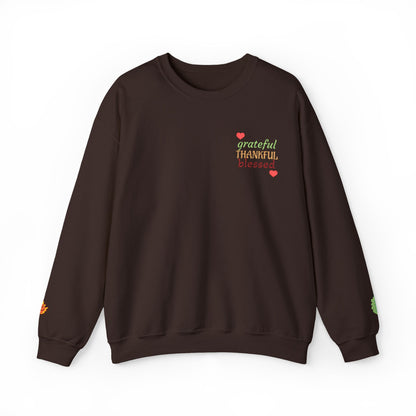 Harvest Haze | Grateful, THANKFUL, Blessed Fall Crewneck Sweatshirt (multiple colors)
