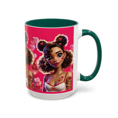 Heartbreaker 2 | Watermelon - Coffee Mug, two-tone, 15 oz (multiple handle colors)