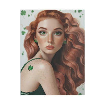 Clovers 3 | Shamrock Daydream, Stretched Satin Canvas Print