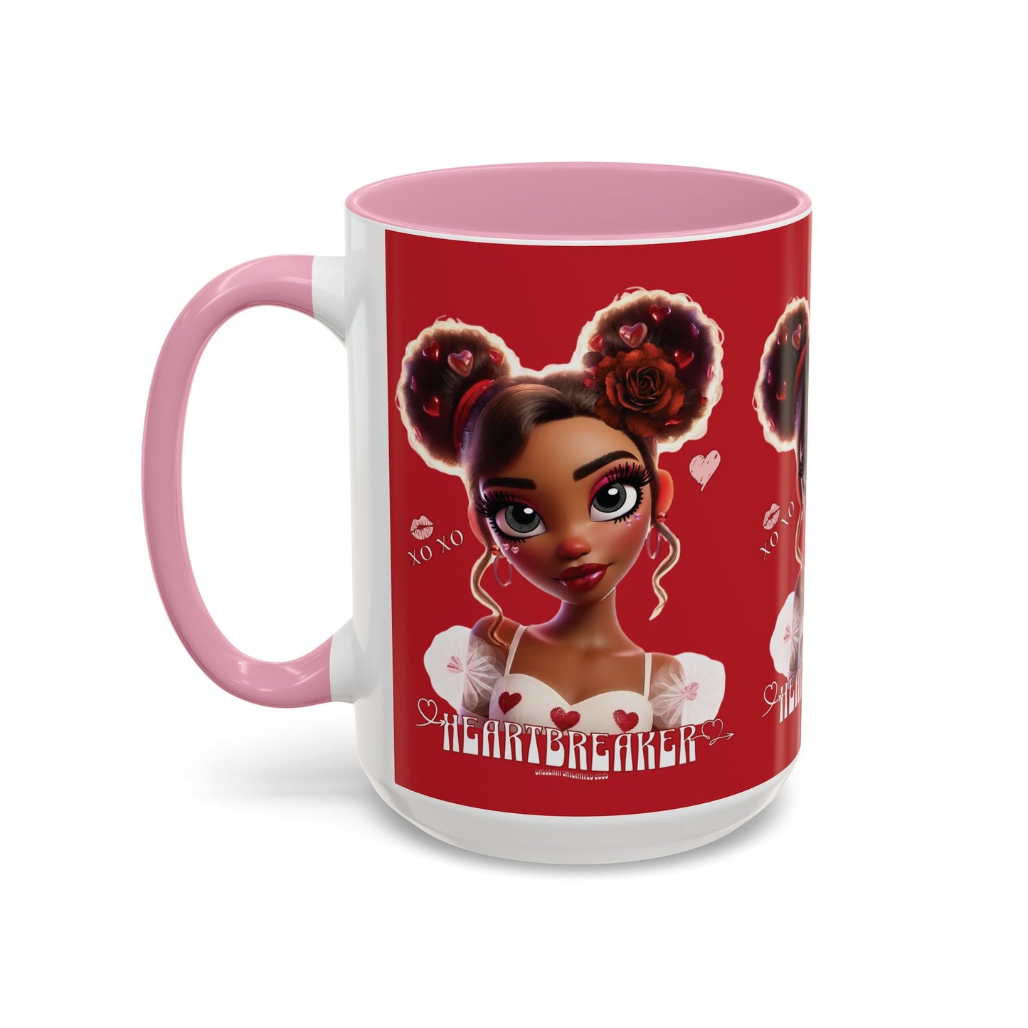 Heartbreaker 3| Cherry - Coffee Mug, two-tone, 15 oz (multiple handle colors)