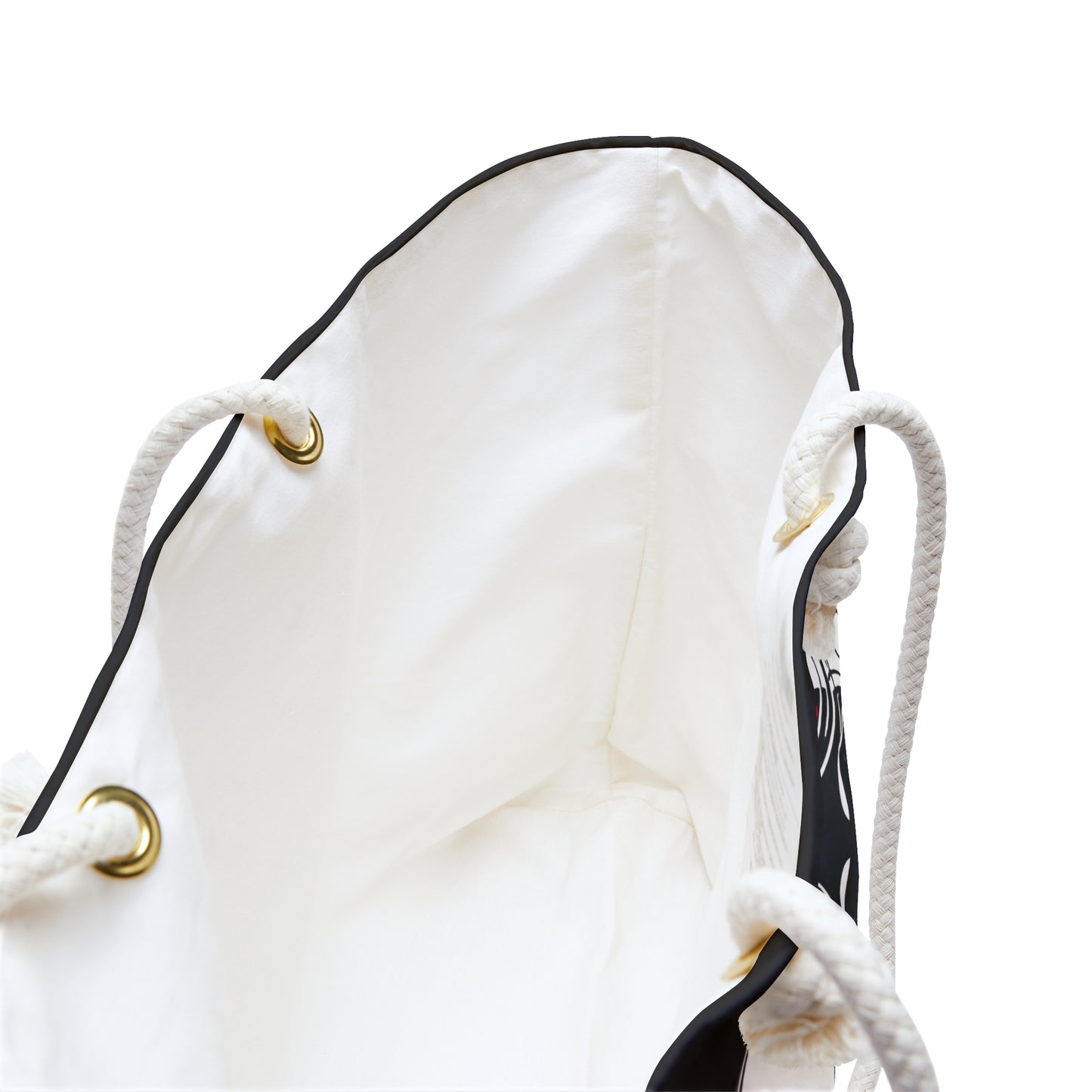 Pearls & Curls 1 | Black Double-Sided Weekender Bag