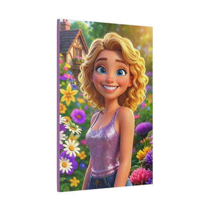 Spring Bloom | Caterpillar, Satin Stretched Canvas Print