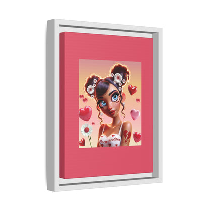 Heartbreaker 1 | Raspberry - Canvas Print, framed matte (multiple sizes/frame colors))