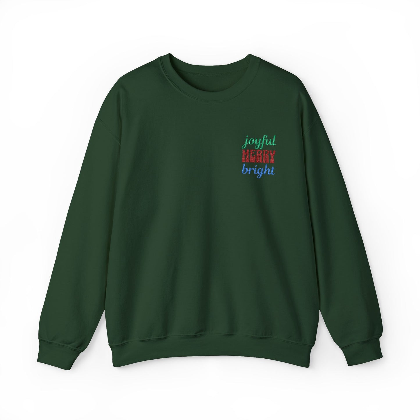 The Joyful Edit2| Merry & Bright Embroidered Sweatshirt (multiple colors)