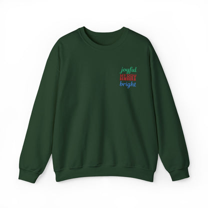 The Joyful Edit2| Merry & Bright Embroidered Sweatshirt (multiple colors)