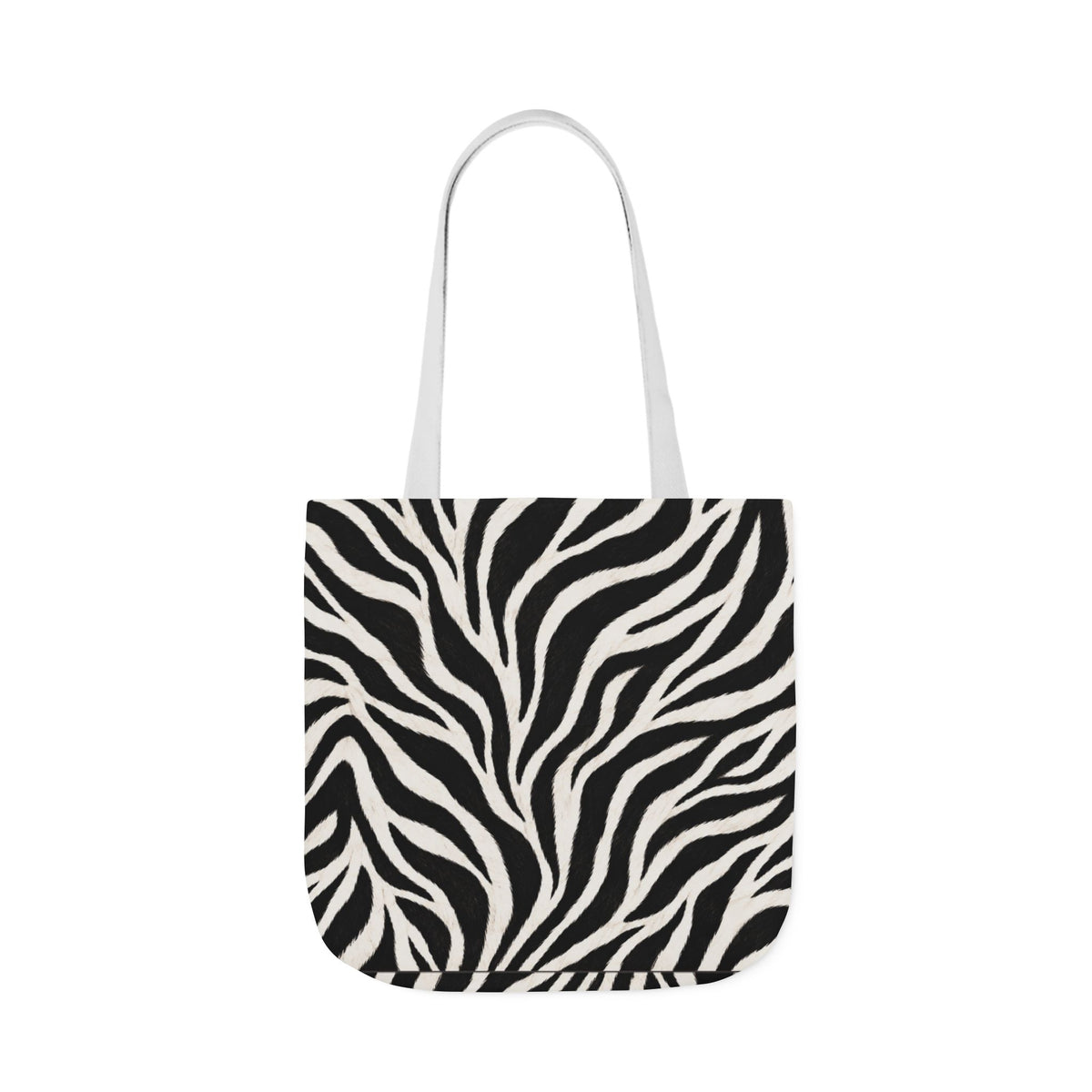Zebra | Black & White Pattern Canvas Tote Bag
