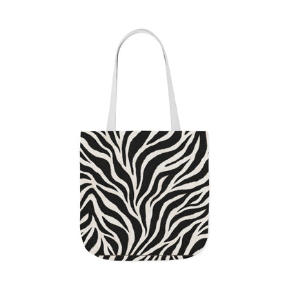 Zebra | Black & White Pattern Canvas Tote Bag