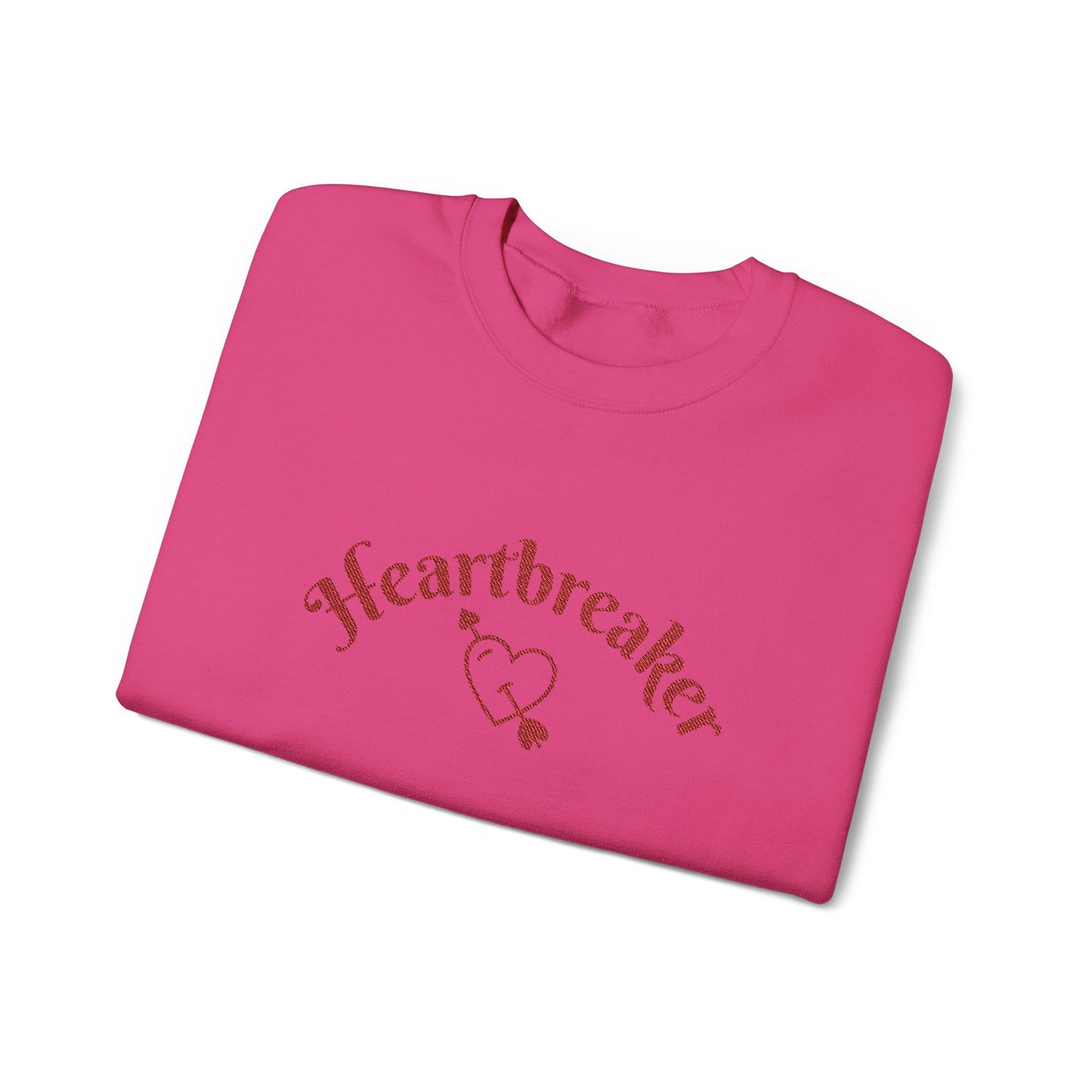 Heartbreaker 0 | Maroon Embroidered Heartbreaker Crewneck Sweatshirt