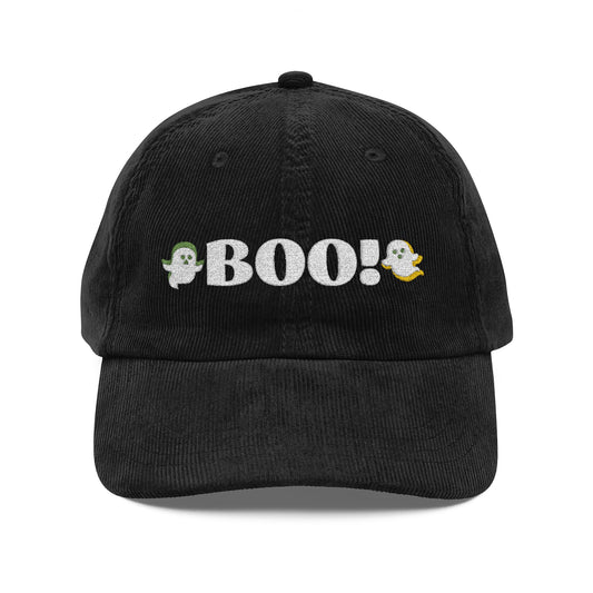 The Spooky Edit3 - Boo! Embroidered Corduroy Cap (multiple colors)