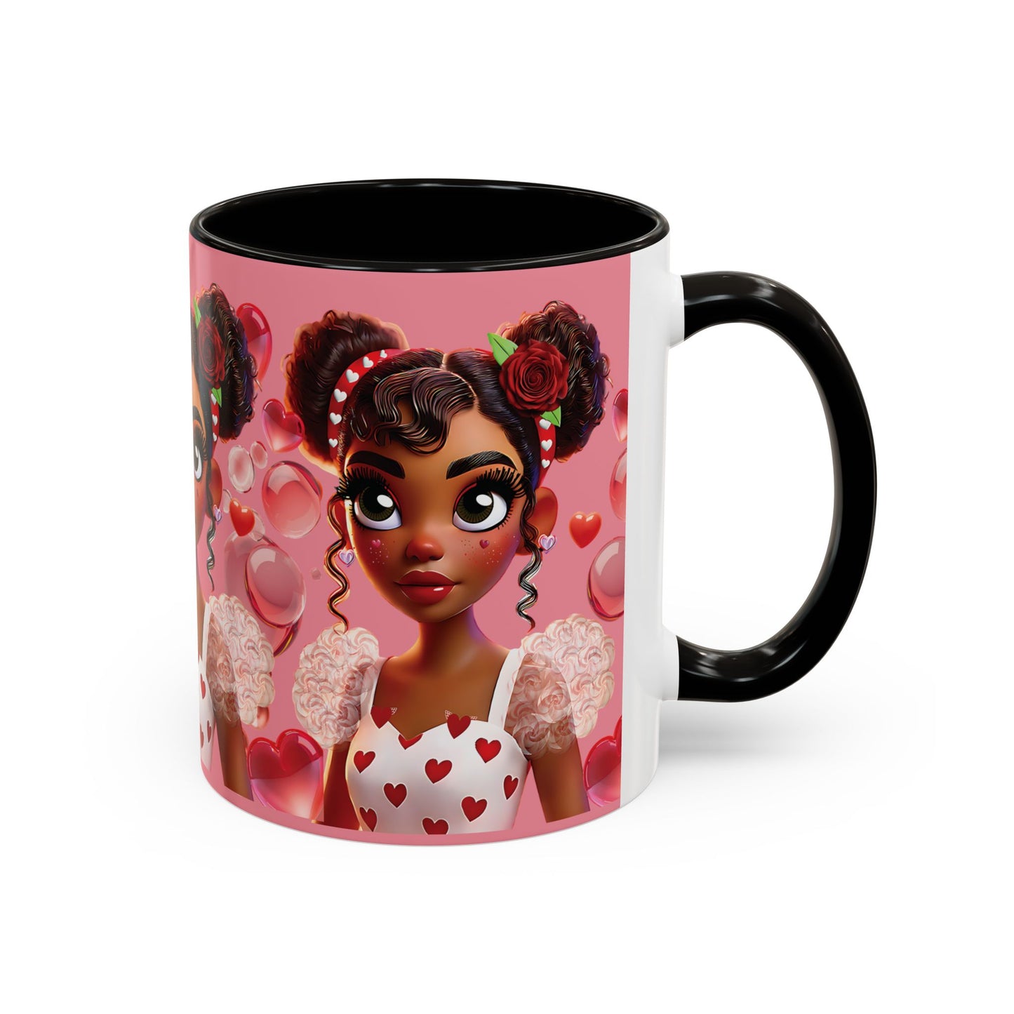 Heartbreaker Girl | Bubblegum - Coffee Mug, two-tone, 11 oz (multiple handle colors)
