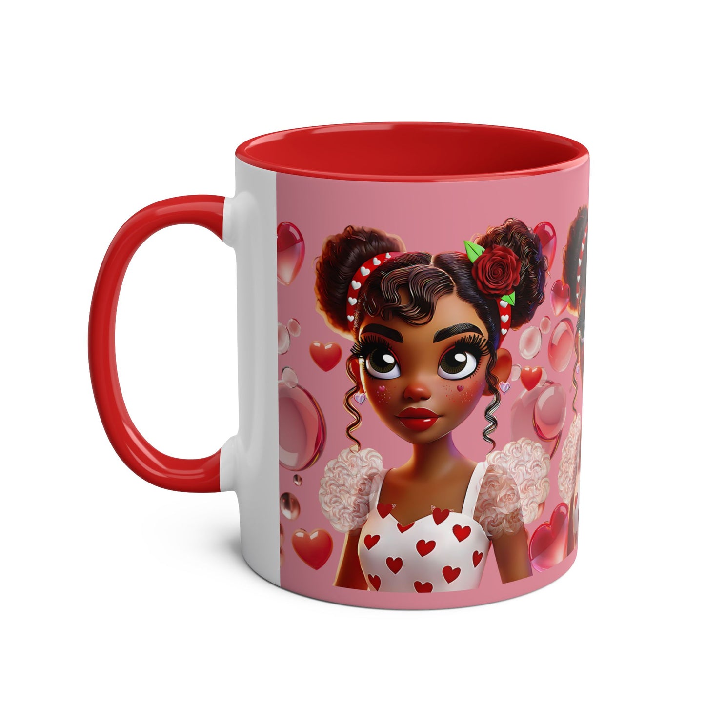 Heartbreaker Girl | Bubblegum - Coffee Mug, two-tone (multiple handle colors)