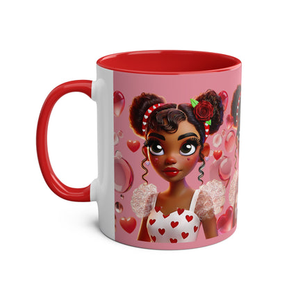 Heartbreaker Girl | Bubblegum - Coffee Mug, two-tone (multiple handle colors)