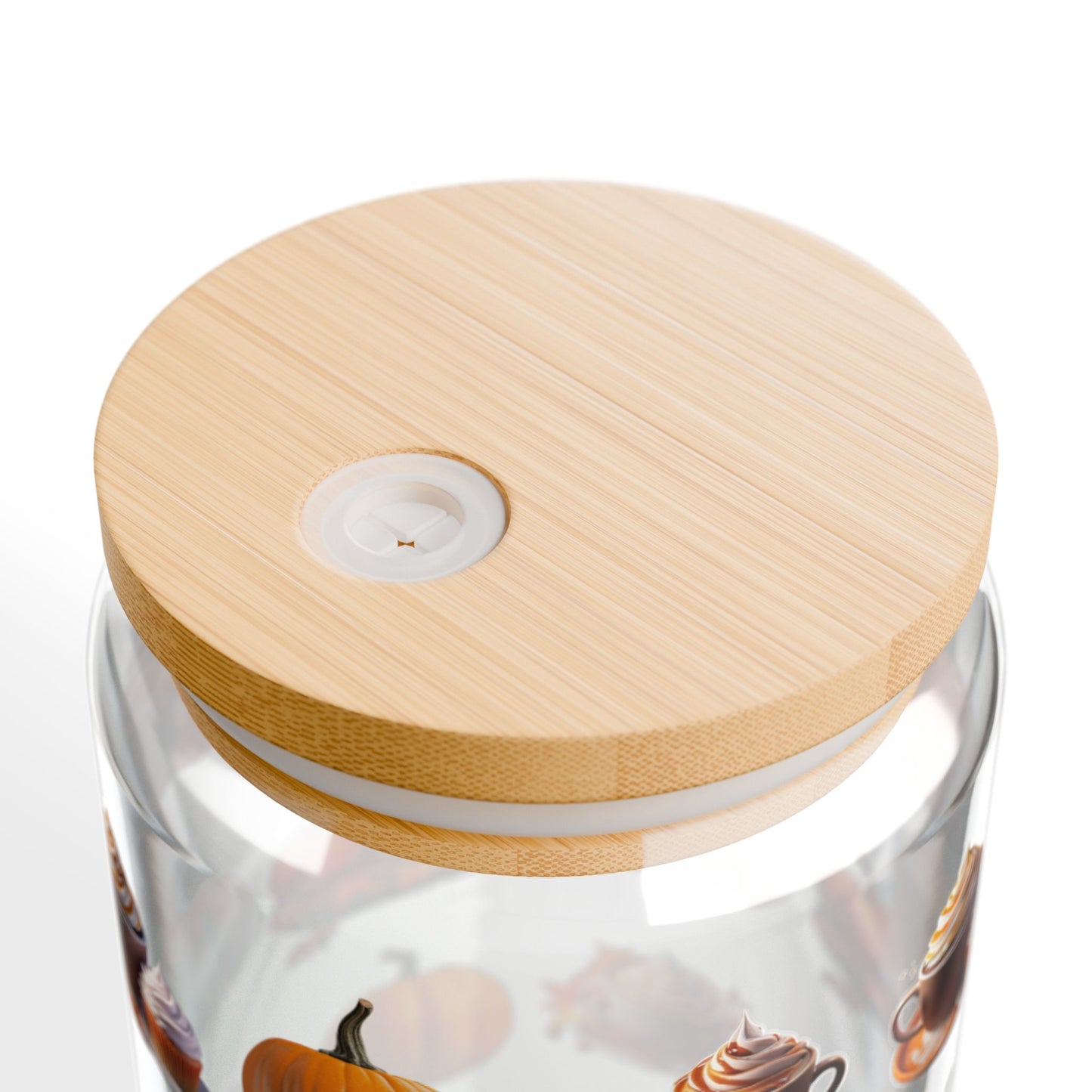 Harvest Haze 0 | Pumpkin Latte Fall Sipper Glass – 16oz Autumn Pumpkin Spice Tumbler with Straw