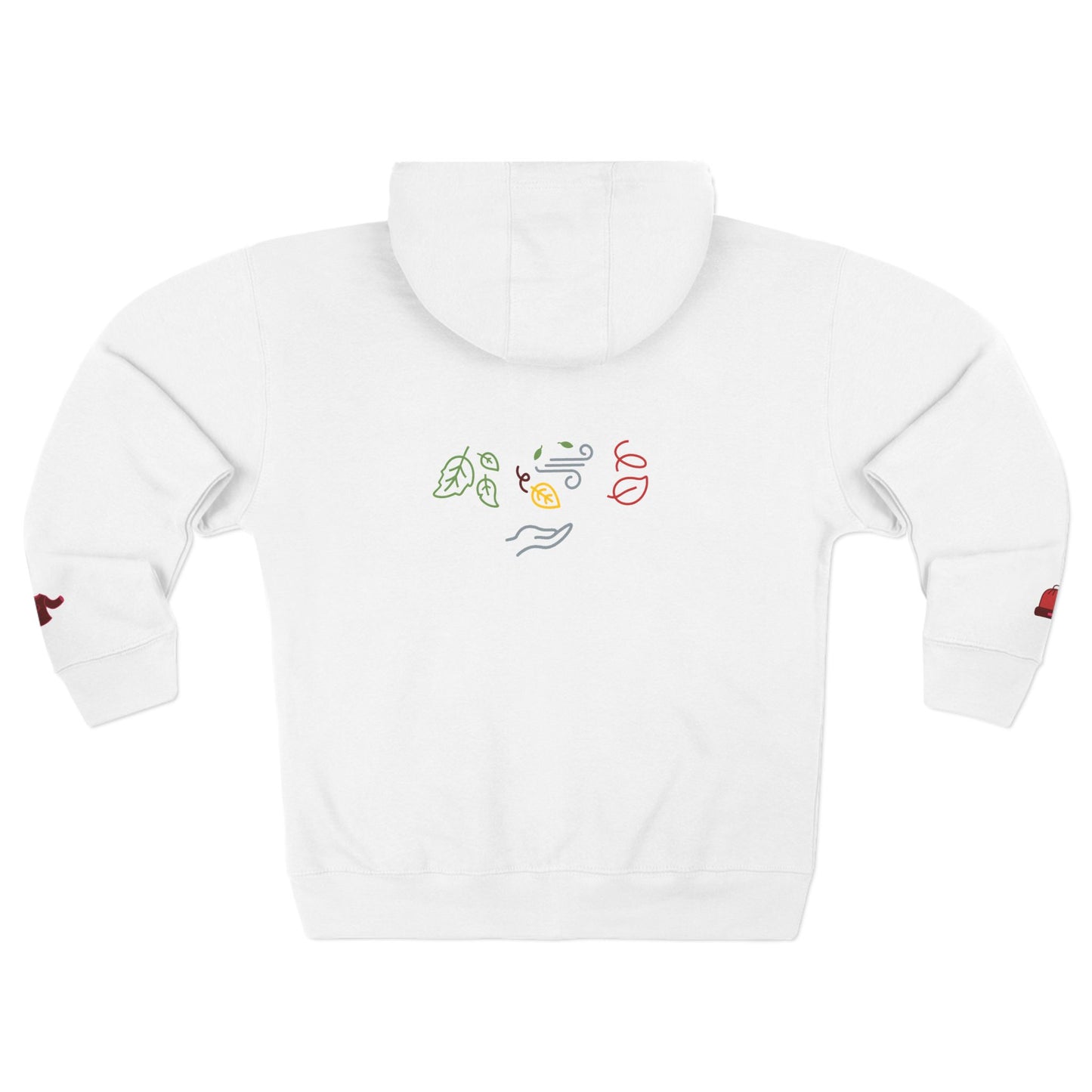 Harvest Haze 5 | 'Sweater Weather' Graphic Icon Zip Hoodie — Cozy Fall Hoodie with Autumn Icons