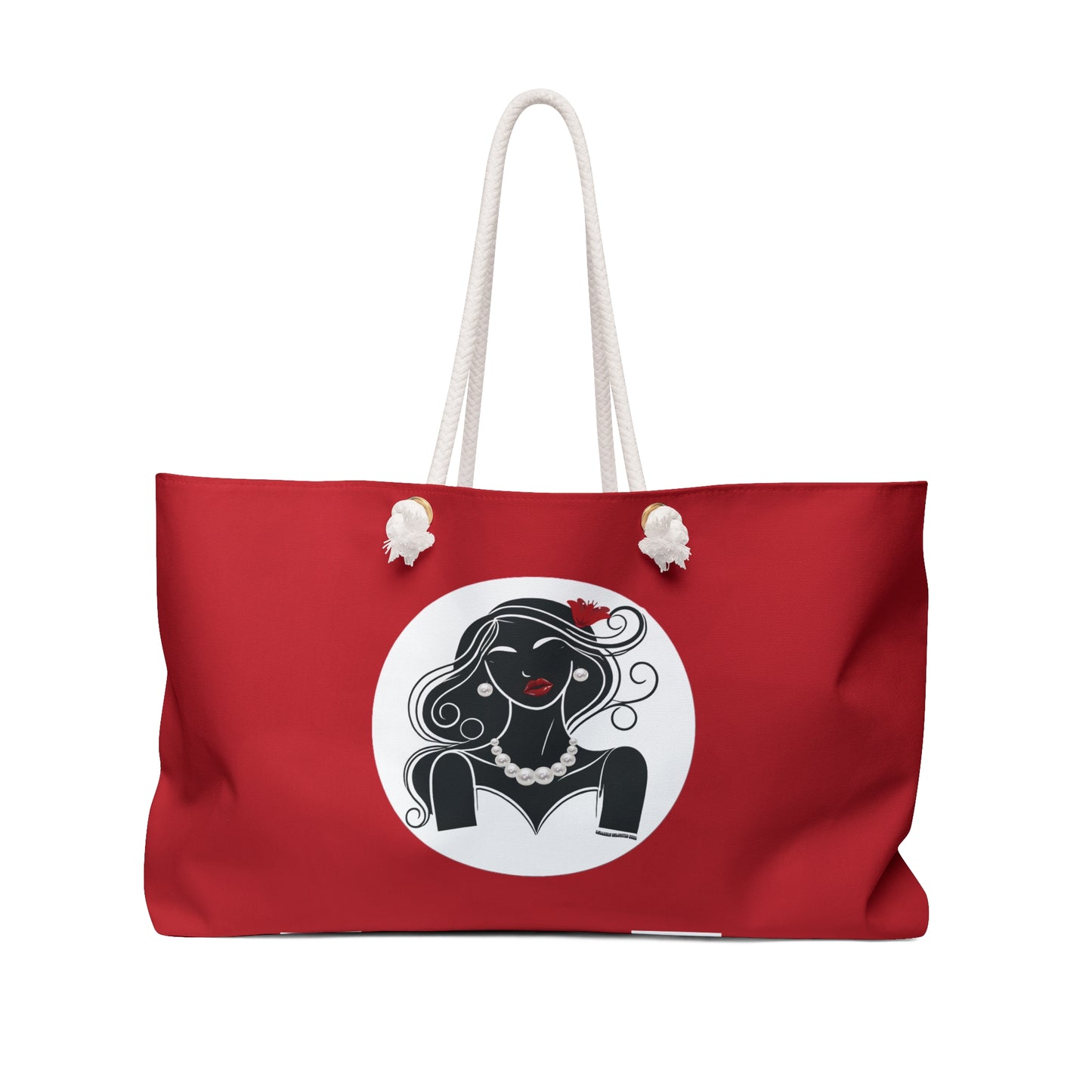 Pearls & Curls1 | Red - Ruby Lips Weekender Bag