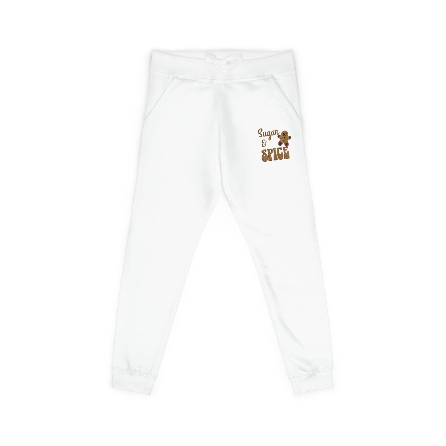 The Cozy Edit2 | Embroidered "Sugar & Spice" Fleece Lounge Joggers (multiple colors)