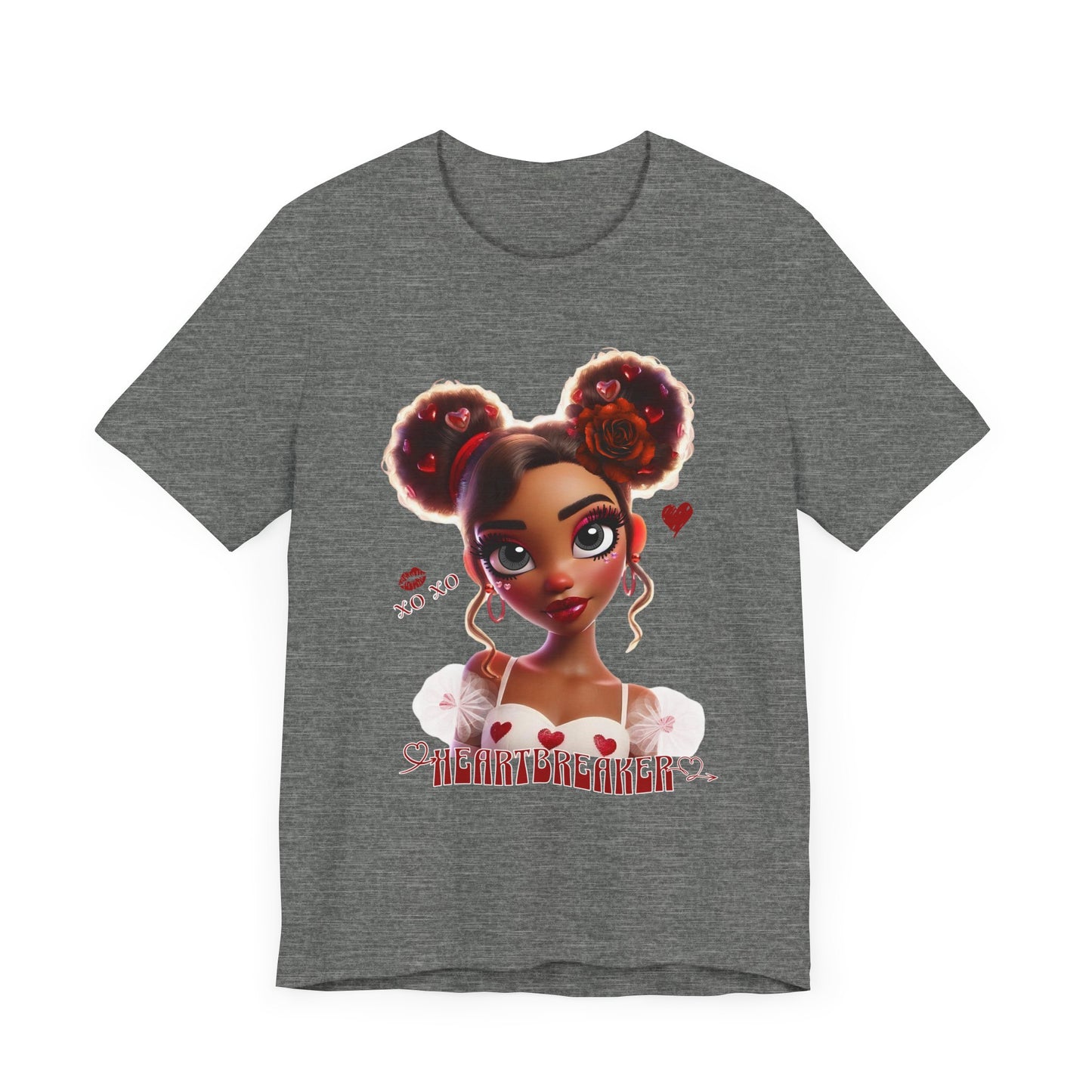 Heartbreaker 3 | Tee, Red Typography - short sleeve (multiple sizes/colors)