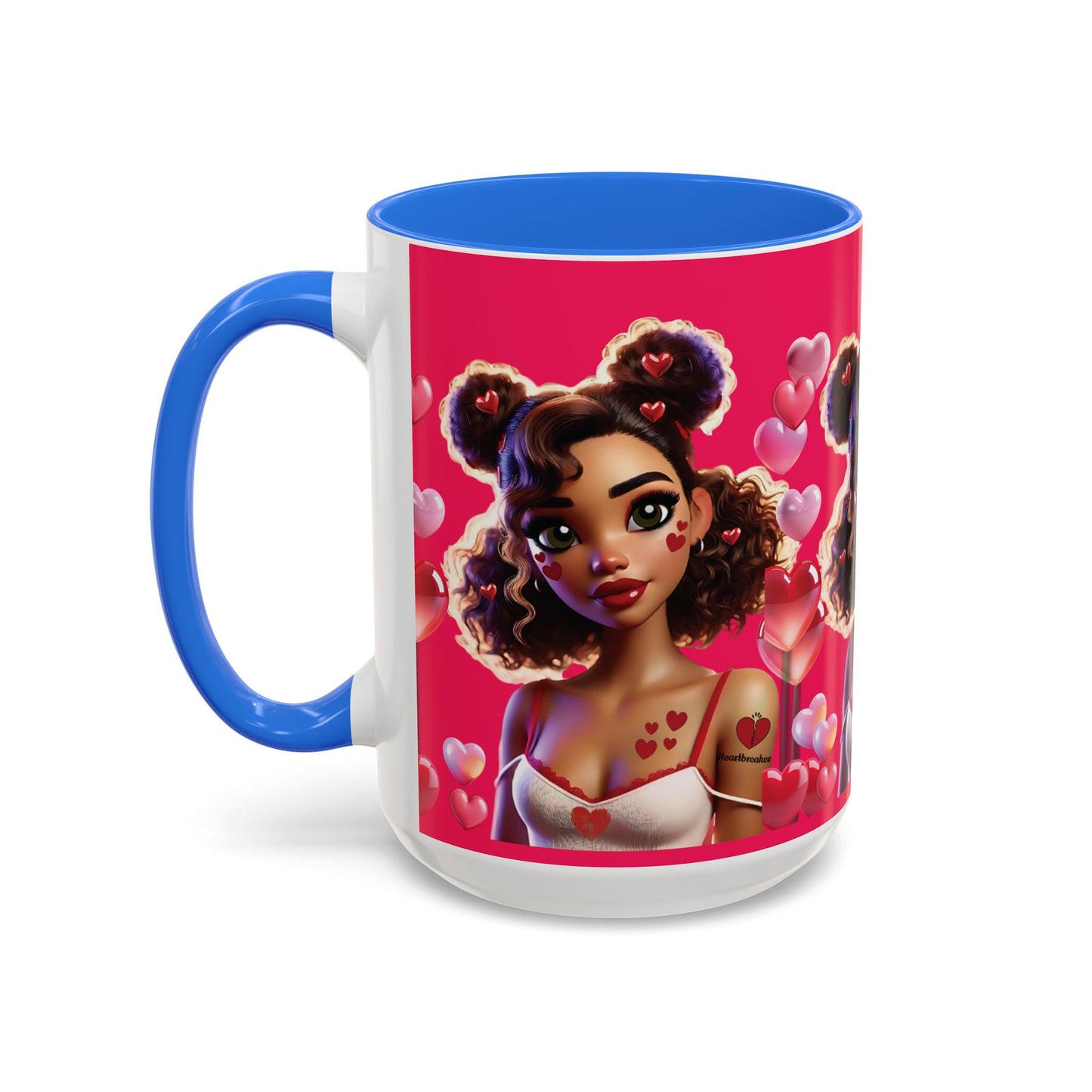 Heartbreaker 2 | Watermelon - Coffee Mug, two-tone, 15 oz (multiple handle colors)