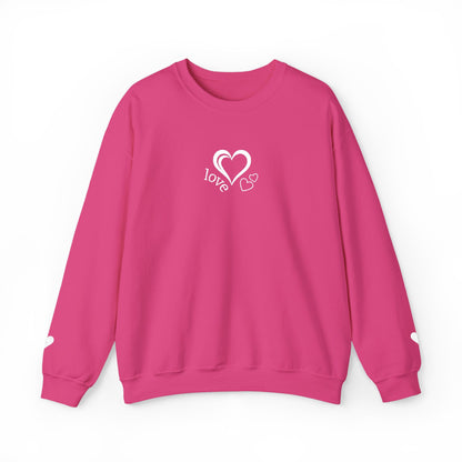 Heartbreaker 0 | White Embroidered Love Crewneck Sweatshirt