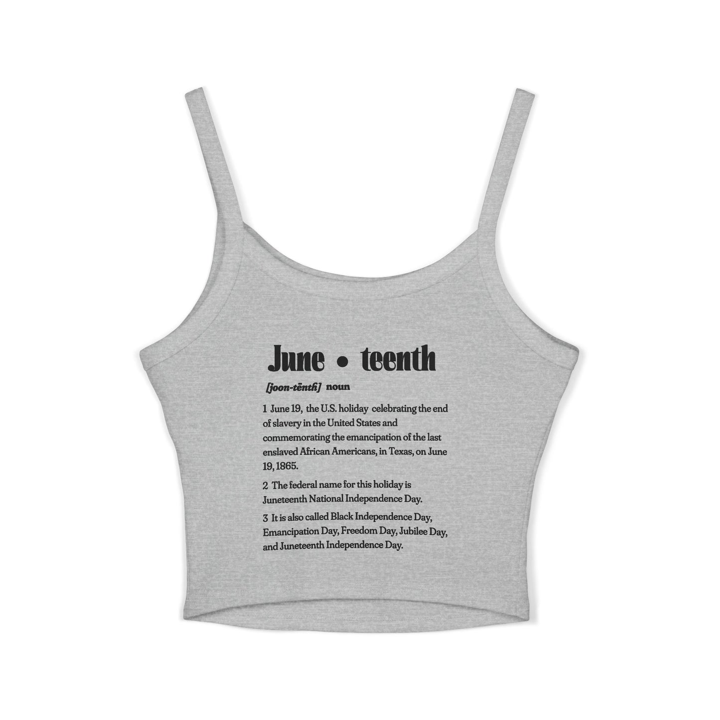 Juneteenth | Spaghetti Strap Women's Baby Tank Top (front and back design)