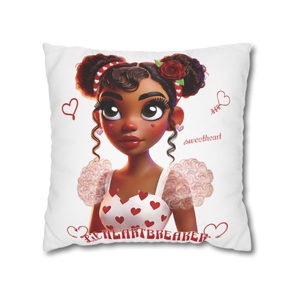 Heartbreaker Girl | Marshmallow - Pillowcase, square (multiple sizes)