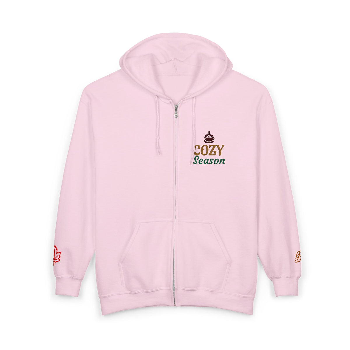 Autumn Harvest 4 | 'Cozy Season' Gold Embroidered Zip Hoodie (multiple colors)