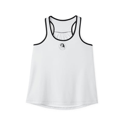 Pearls & Curls3 | White - Plain Ringer Tank (black or white trim)