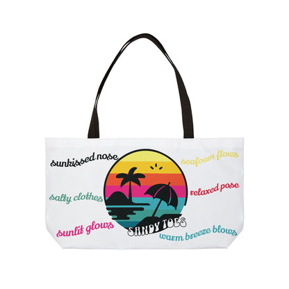 Sandy Toes | Coconut Two-Sided Sunset Palm Weekender Tote Bag