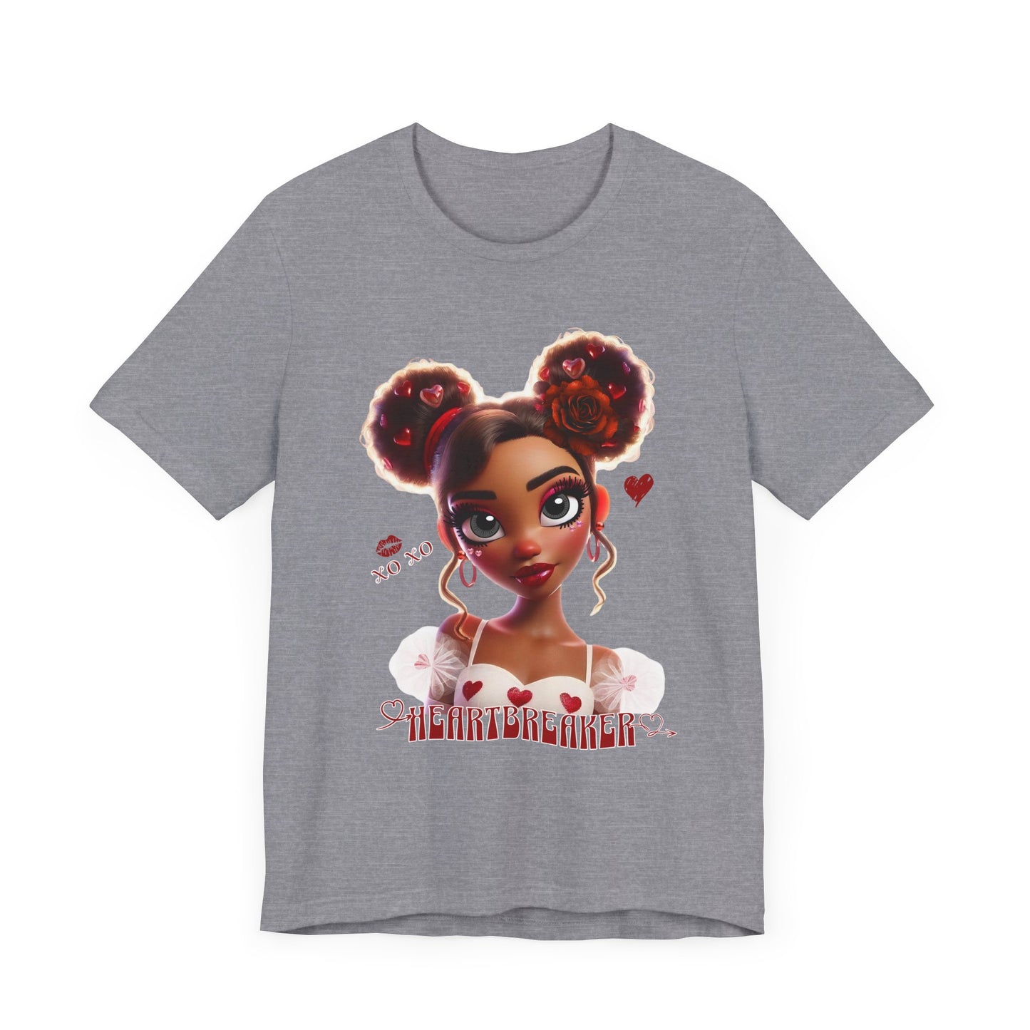 Heartbreaker 3 | Tee, Red Typography - short sleeve (multiple sizes/colors)