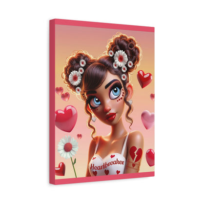 Heartbreaker 1 | Raspberry Matte Canvas Print