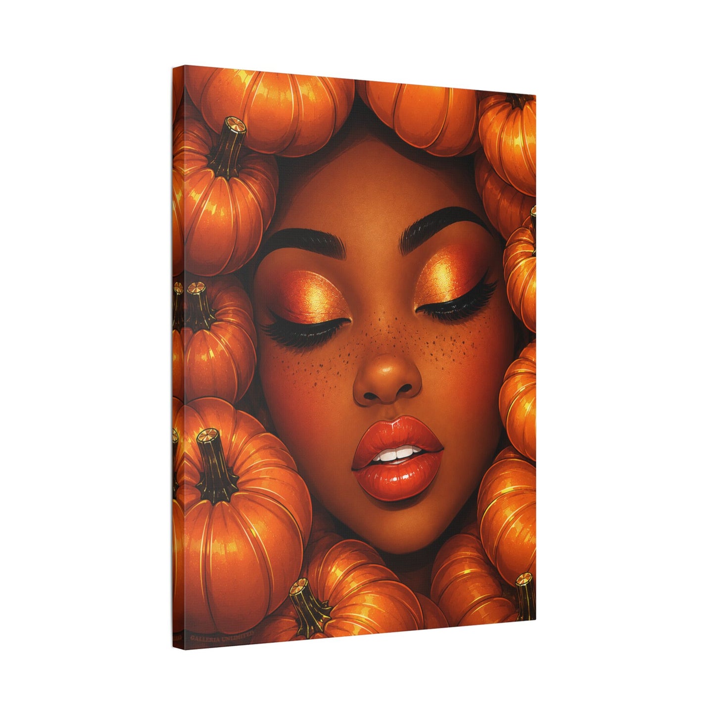 Harvest Muse1 |Autumn Allure, Satin Stretched Canvas Wall Art