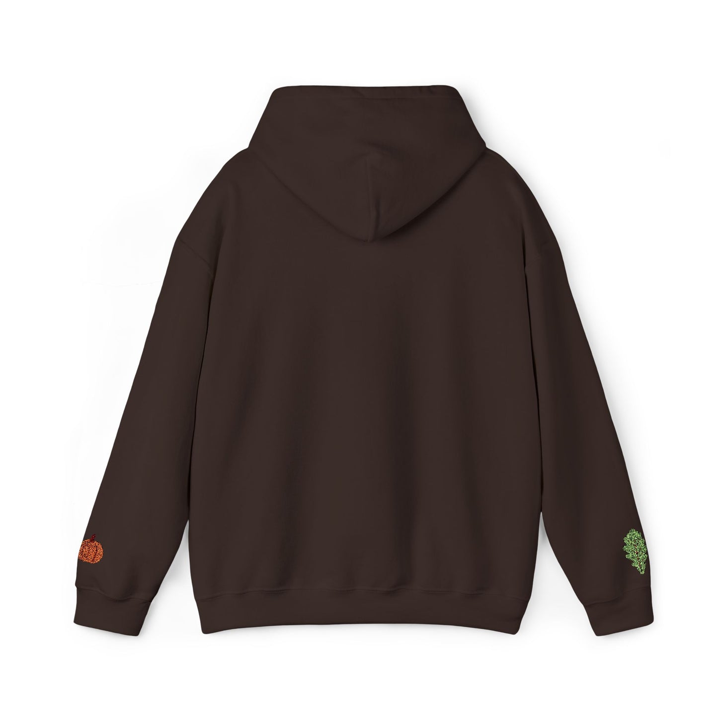 The Thankful Edit1 |Light Green Embroidered Thankful Hoodie, red hearts (multiple colors)