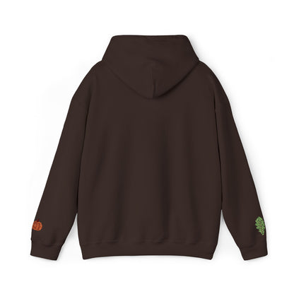 The Thankful Edit1 |Light Green Embroidered Thankful Hoodie, red hearts (multiple colors)