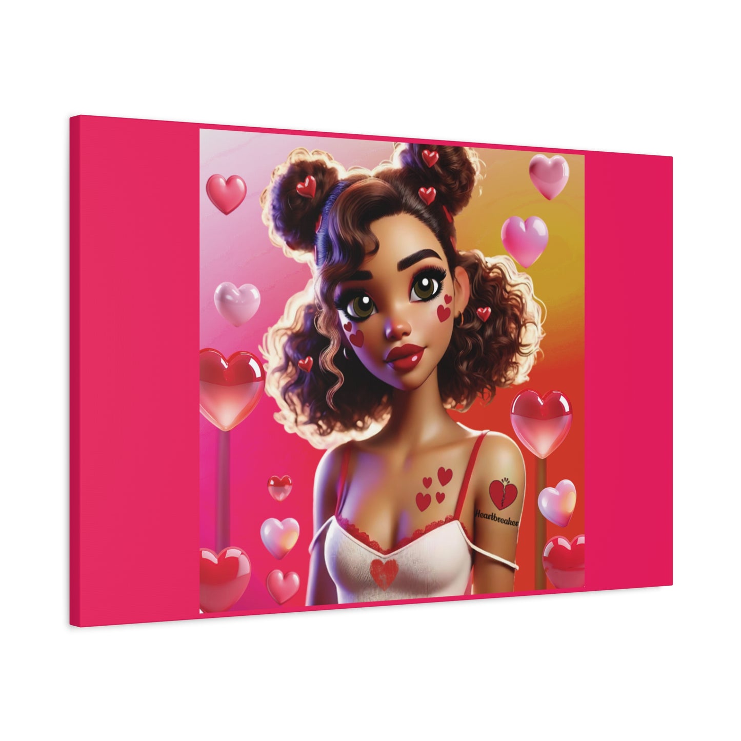 Heartbreaker 2 | Watermelon Matte Canvas Print