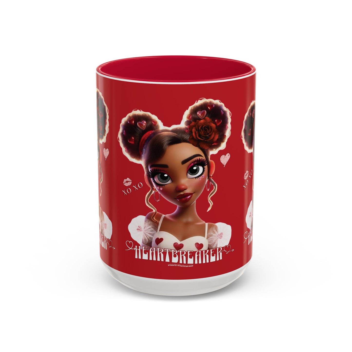 Heartbreaker 3| Cherry - Coffee Mug, two-tone, 15 oz (multiple handle colors)