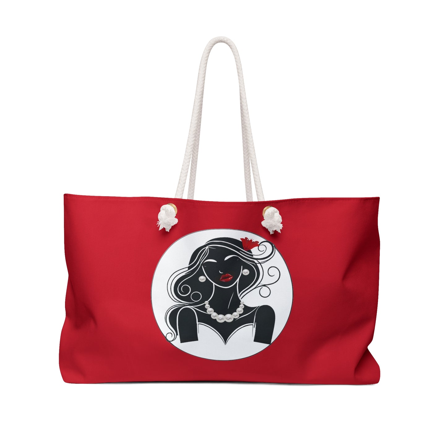 Pearls & Curls 1 | Ruby Kiss Double-Sided Weekender Bag